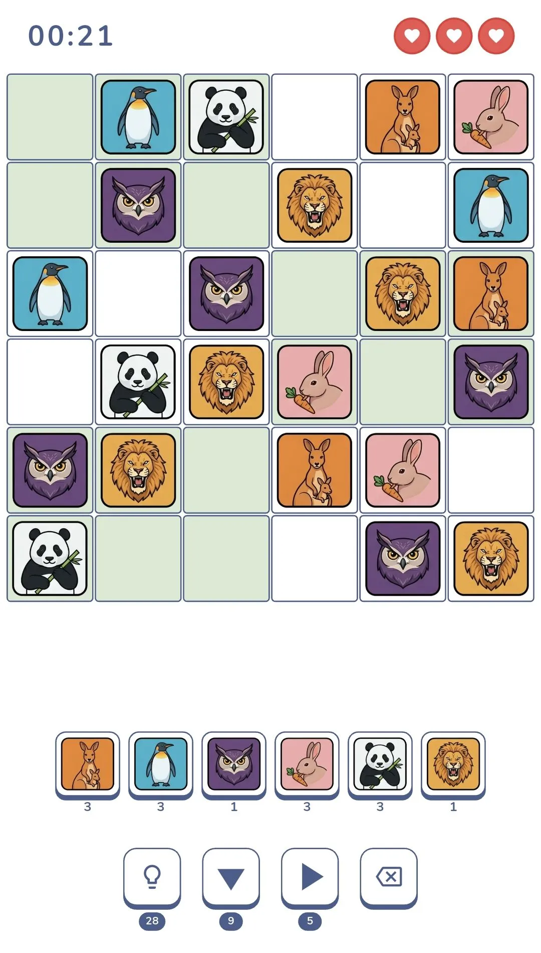 Animal theme sudoku screenshot